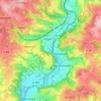 Naafshäuschen topographic map, elevation, terrain