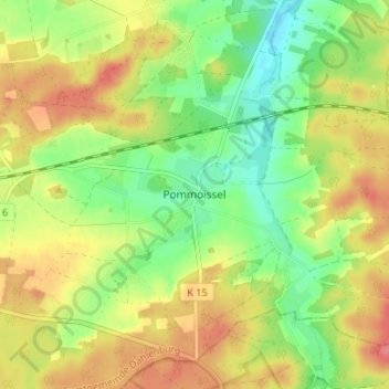 Pommoissel topographic map, elevation, terrain