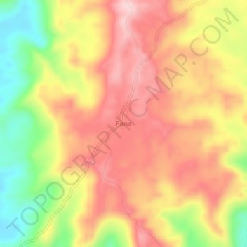 Pana topographic map, elevation, terrain
