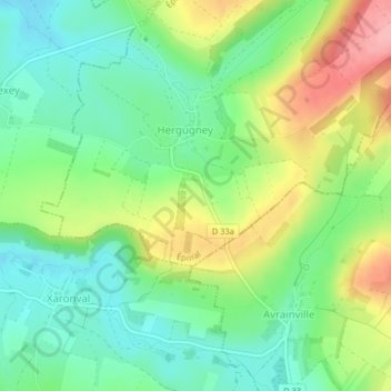 Henot topographic map, elevation, terrain
