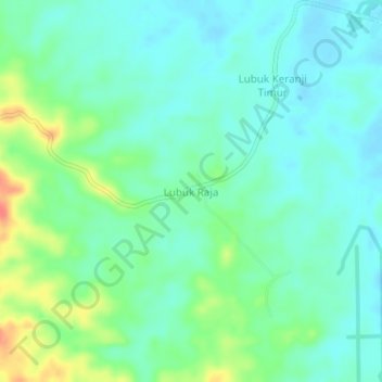 Lubuk Raja topographic map, elevation, terrain