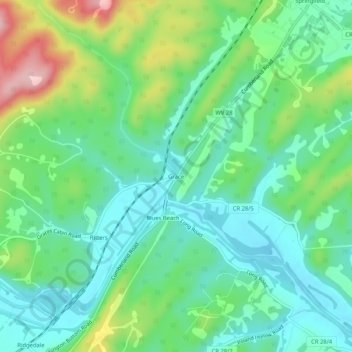 Grace topographic map, elevation, terrain