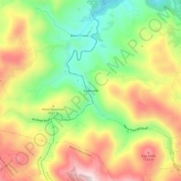 Kellerville topographic map, elevation, terrain
