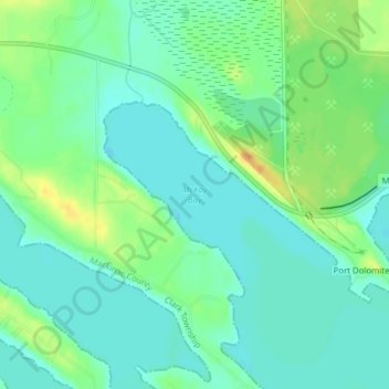 McKay Bay topographic map, elevation, terrain