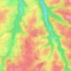 Chazérade topographic map, elevation, terrain