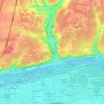 La Grande Rue topographic map, elevation, terrain