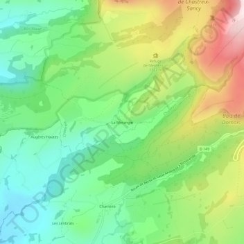 La Morangie topographic map, elevation, terrain