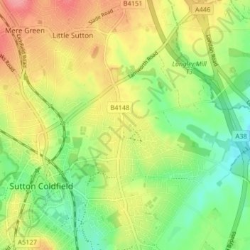 Whitehouse Common topographic map, elevation, terrain