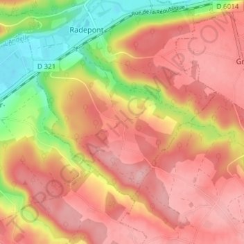 Bonnemare topographic map, elevation, terrain