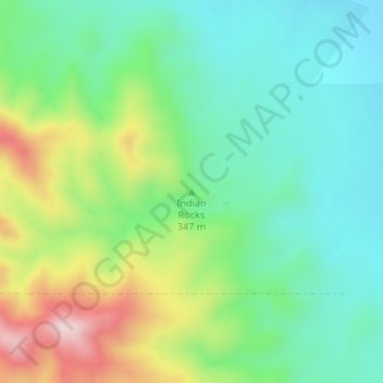 Indian Rocks topographic map, elevation, terrain