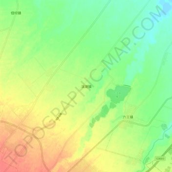 Bingchao topographic map, elevation, terrain