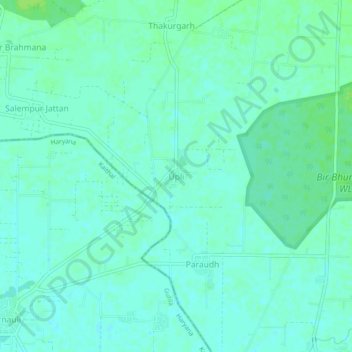 Upli topographic map, elevation, terrain