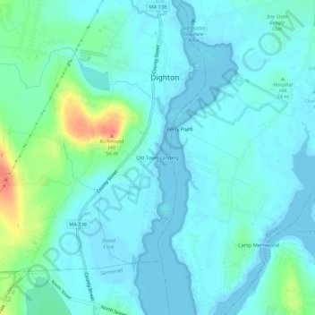Old Town Landing topographic map, elevation, terrain
