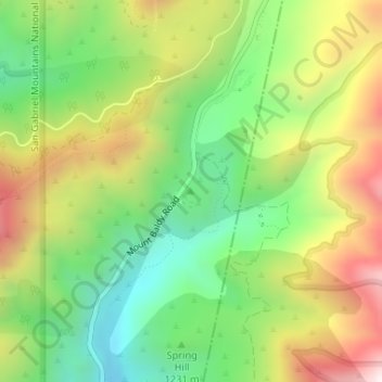 Hog Back topographic map, elevation, terrain