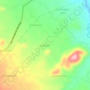 Kejayaan topographic map, elevation, terrain