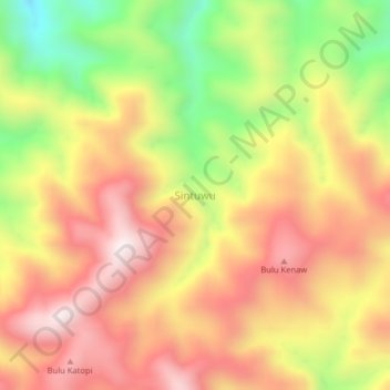 Sintuwu topographic map, elevation, terrain