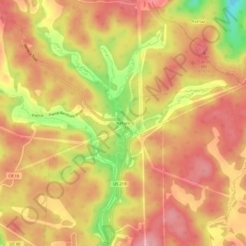 William topographic map, elevation, terrain