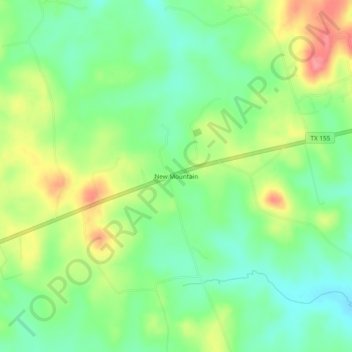 New Mountain topographic map, elevation, terrain