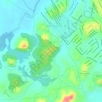Morro do Carrapato topographic map, elevation, terrain