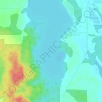 Morin Lake topographic map, elevation, terrain