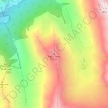 Nederkogel topographic map, elevation, terrain