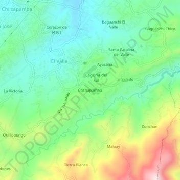 Cochapamba topographic map, elevation, terrain