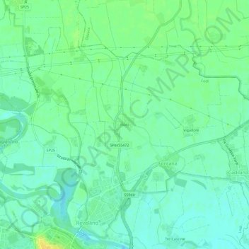 Riolo topographic map, elevation, terrain