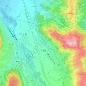 L'Alaric topographic map, elevation, terrain