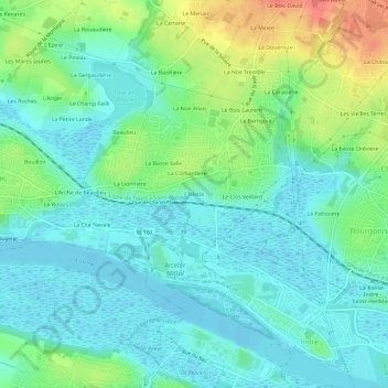L'Islette topographic map, elevation, terrain