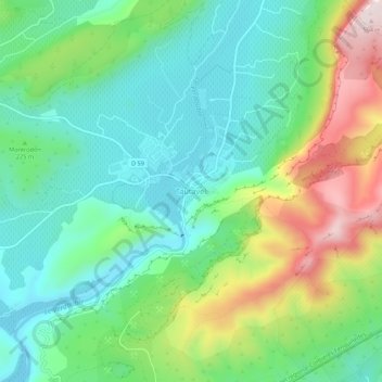 Tautavel topographic map, elevation, terrain