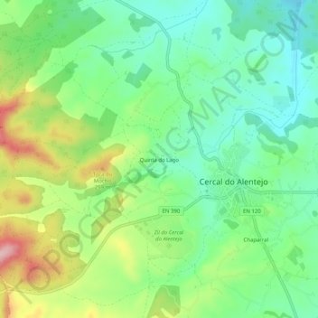 Quinta do Lago topographic map, elevation, terrain