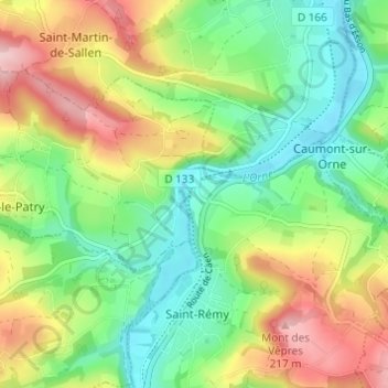 Le Pont de la Mousse topographic map, elevation, terrain