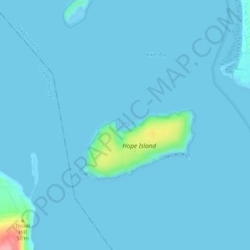 Lang Bay topographic map, elevation, terrain