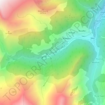 L'Artigue topographic map, elevation, terrain