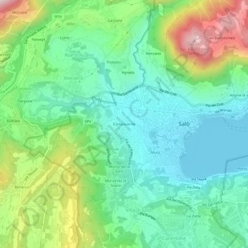 Campoverde topographic map, elevation, terrain