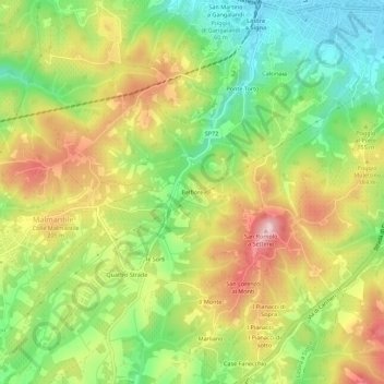 Belfiore topographic map, elevation, terrain