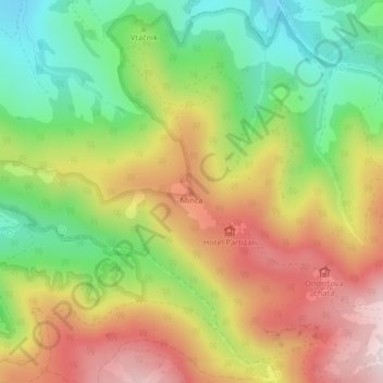 Minca topographic map, elevation, terrain