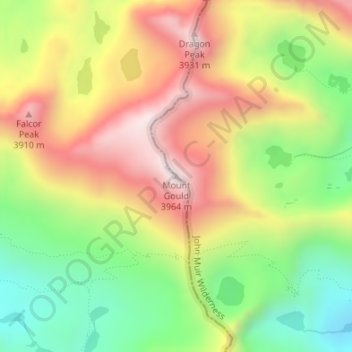 Mount Gould topographic map, elevation, terrain