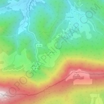 La Tour topographic map, elevation, terrain