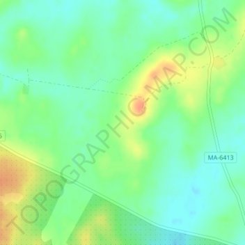 La Vega Alta topographic map, elevation, terrain