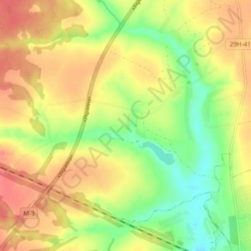 Колодези topographic map, elevation, terrain