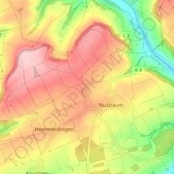 Freilingen topographic map, elevation, terrain