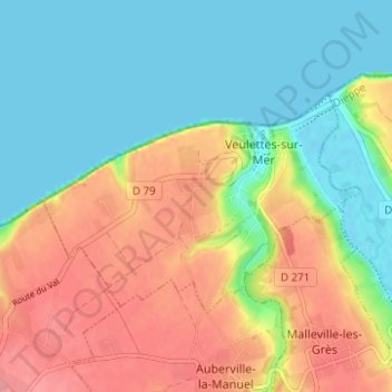 Le Mesnil topographic map, elevation, terrain