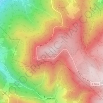 Omerskopf topographic map, elevation, terrain