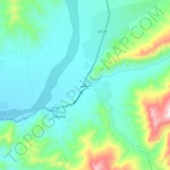 Manglawar topographic map, elevation, terrain