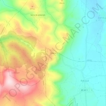 Chanca topographic map, elevation, terrain
