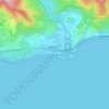Malibu Beach topographic map, elevation, terrain