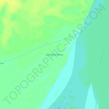 Centro America topographic map, elevation, terrain