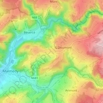 Chôdes topographic map, elevation, terrain