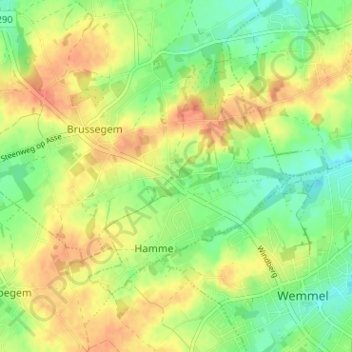 Ossel topographic map, elevation, terrain